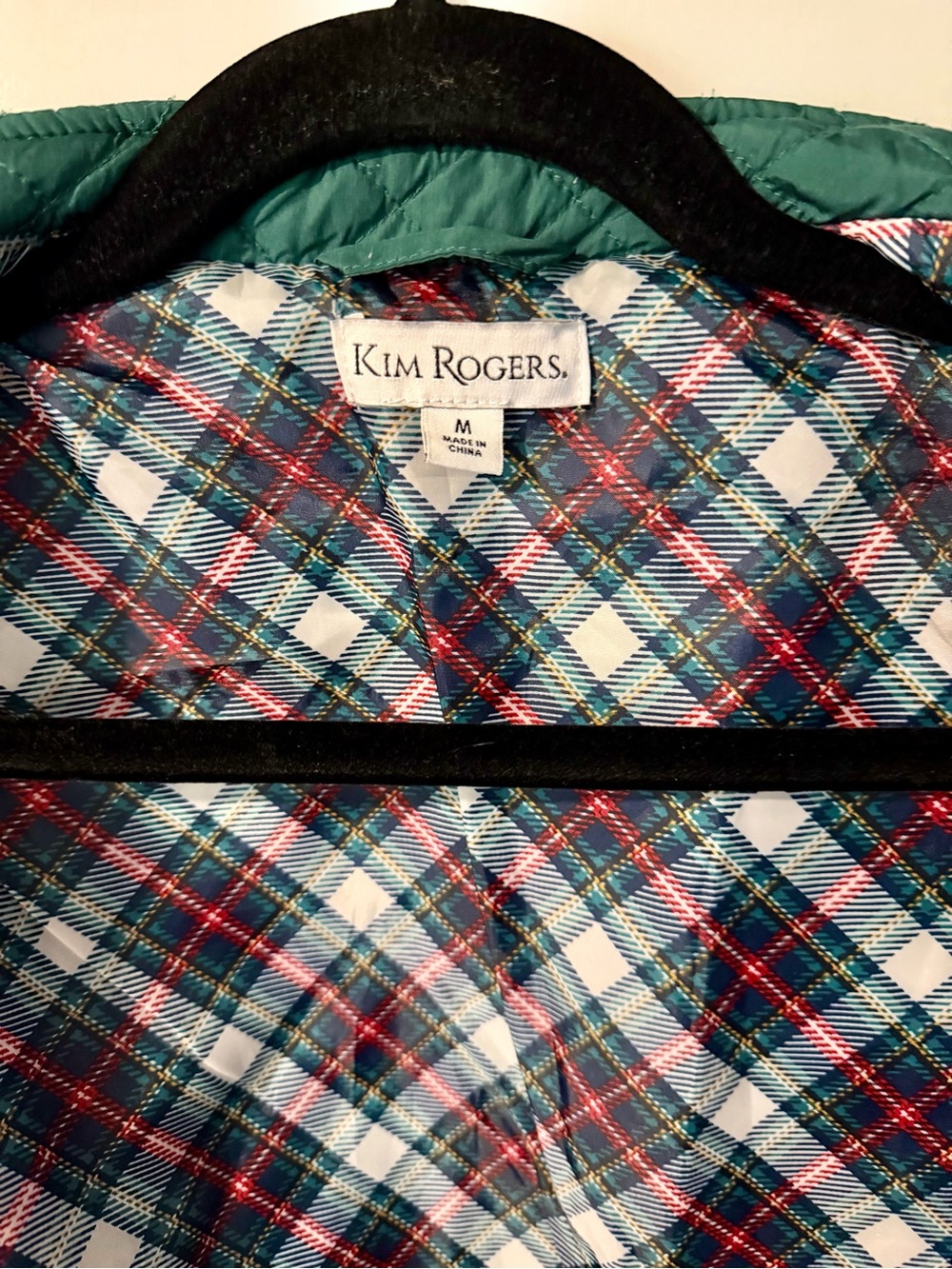 Kim Rodger’s Green Quilted Plain Lined Vest Size M - Picture 4 of 5